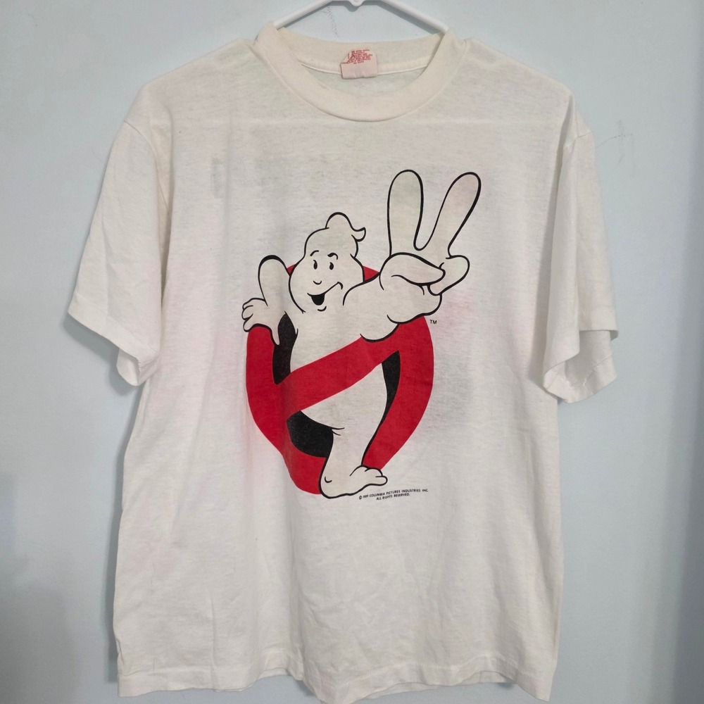 Vintage 1989 Ghostbusters II Fujifilm Promo T-Shirt XL White Movie 80s Single St